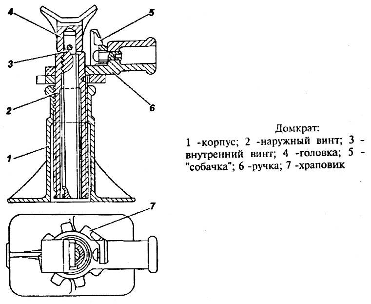 Винтовой домкрат чертеж