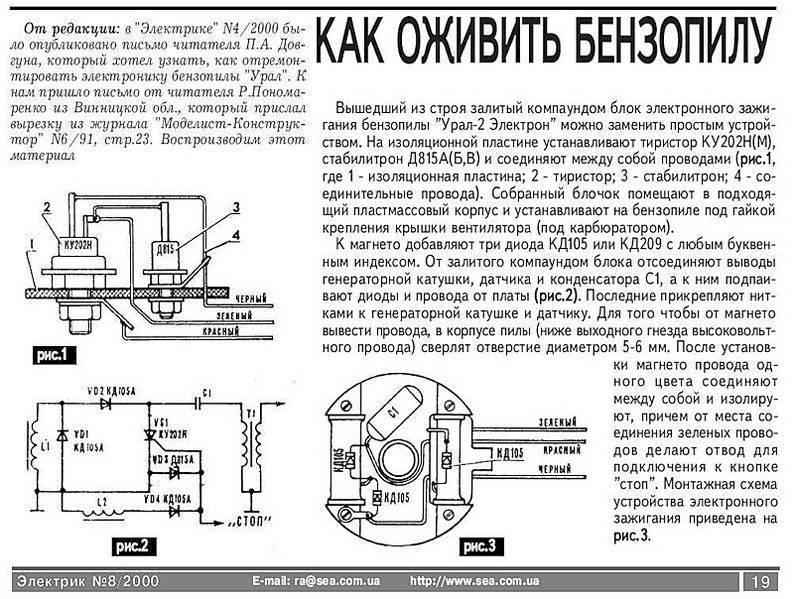 Ремонт бензопилы урал 2 своими руками