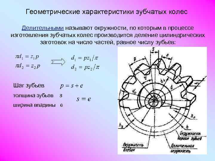 Расчет зубчатого зацепления. Модуль передачи зубчатых колес формула. Модуль зацепления цилиндрической прямозубой передачи. Расчет делительной окружности шестерни.