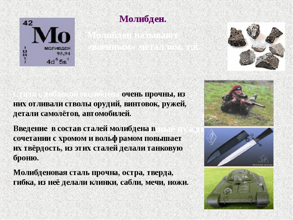 Молибден: применение и свойства металла