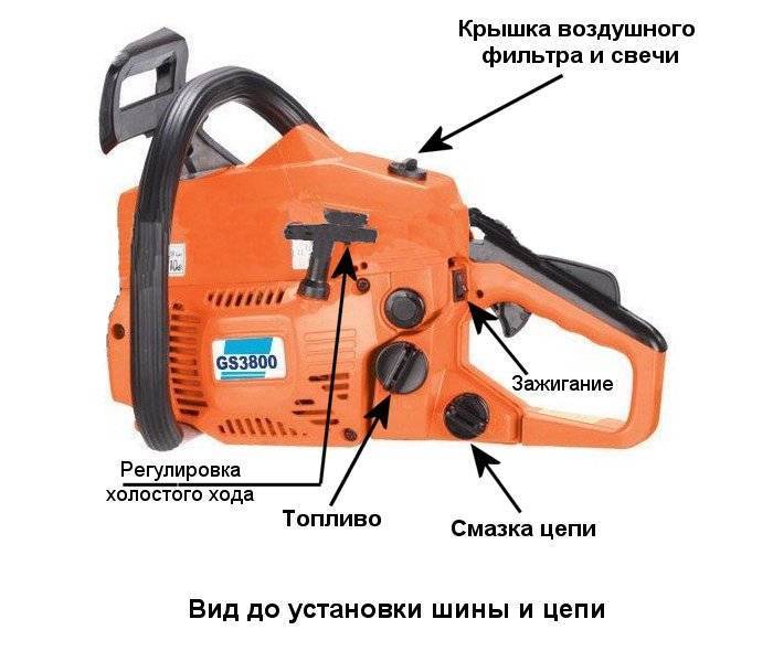 Как завести и работать бензопилой