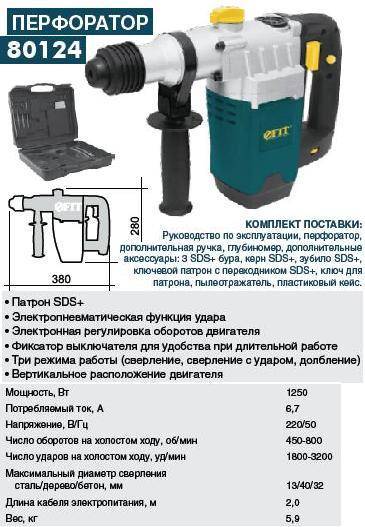 Виды перфораторов и критерии выбора перфоратора |