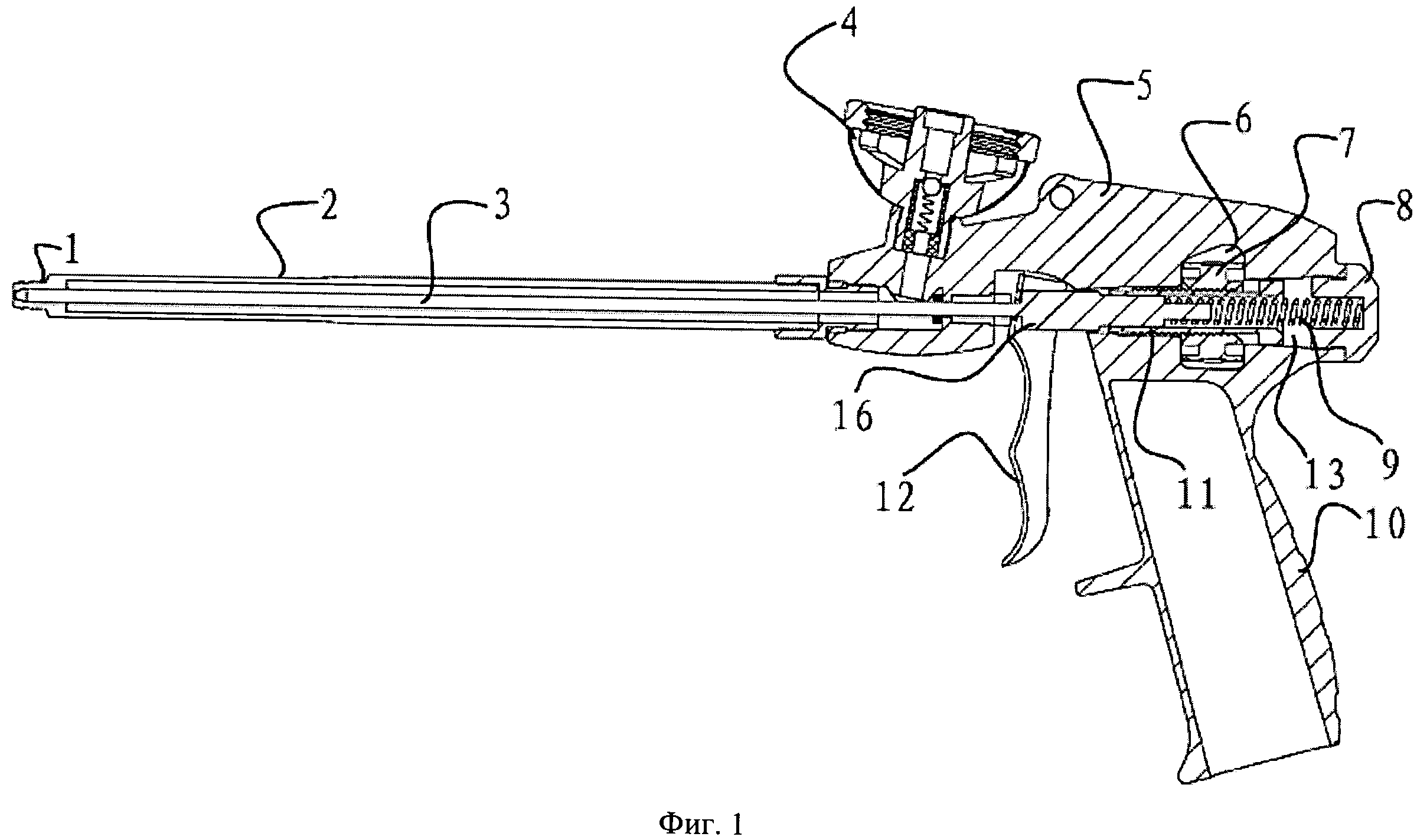 Устройство пистолета для монтажной пены схема