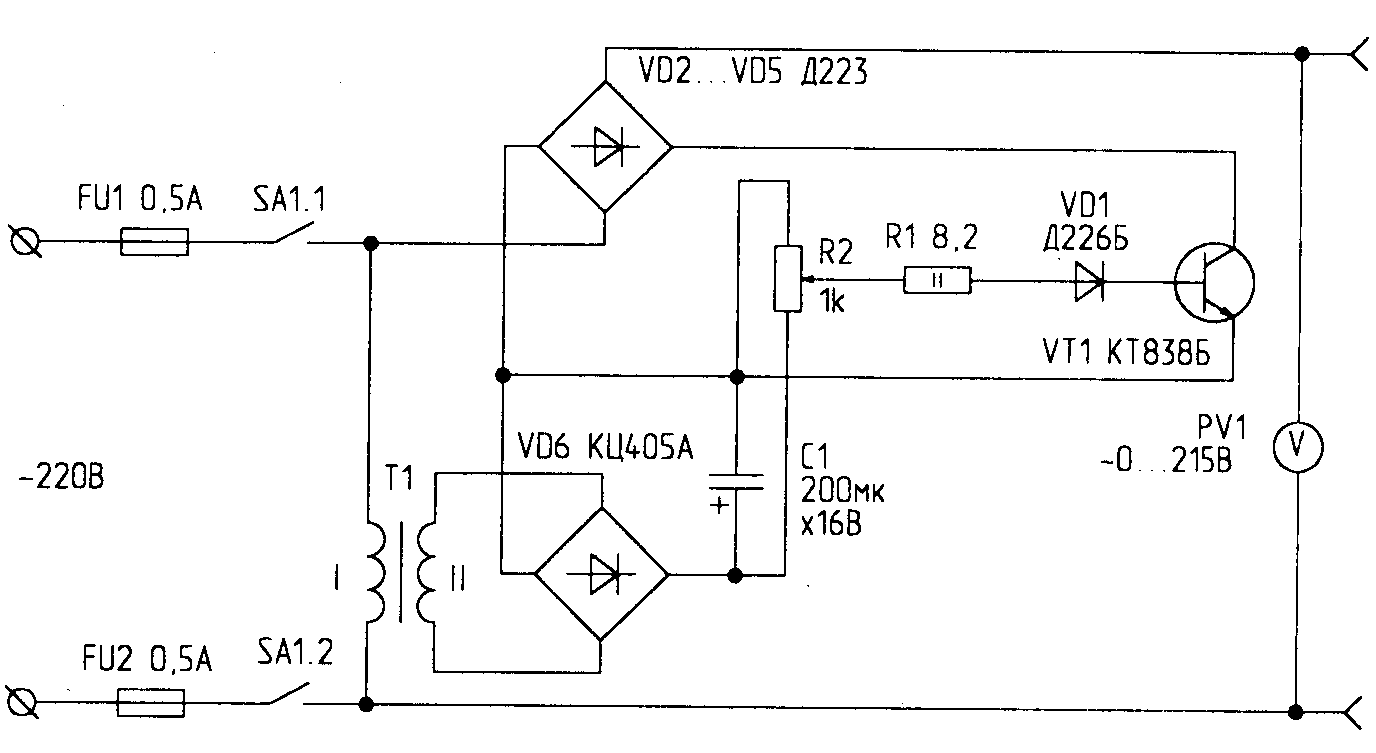 Регулятор тока 220. Транзисторный регулятор напряжения переменного тока 220 вольт. Тиристорный регулятор напряжения 220в схема. Схема тиристорного регулятора напряжения на 12 вольт. Схема тиристорного стабилизатора напряжения 220в.