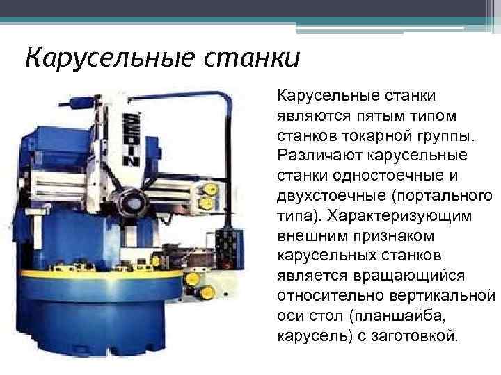 Типы станков