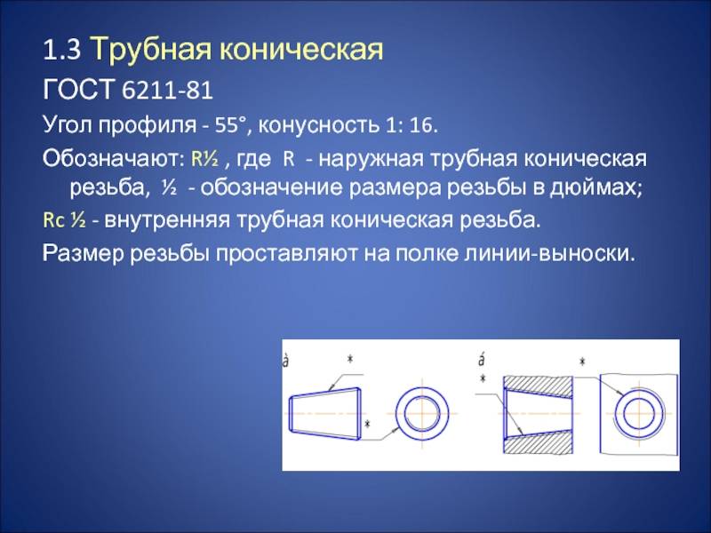 Коническая трубная резьба: конусная дюймовая труба по гост 6211 81 - о главном