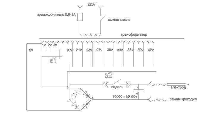 Конденсаторная сварка своими руками схема и описание