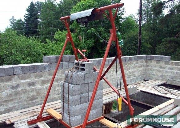 Подъемный кран для дачи своими руками