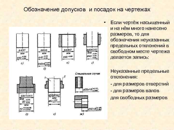 Прессовая посадка обозначение на чертеже