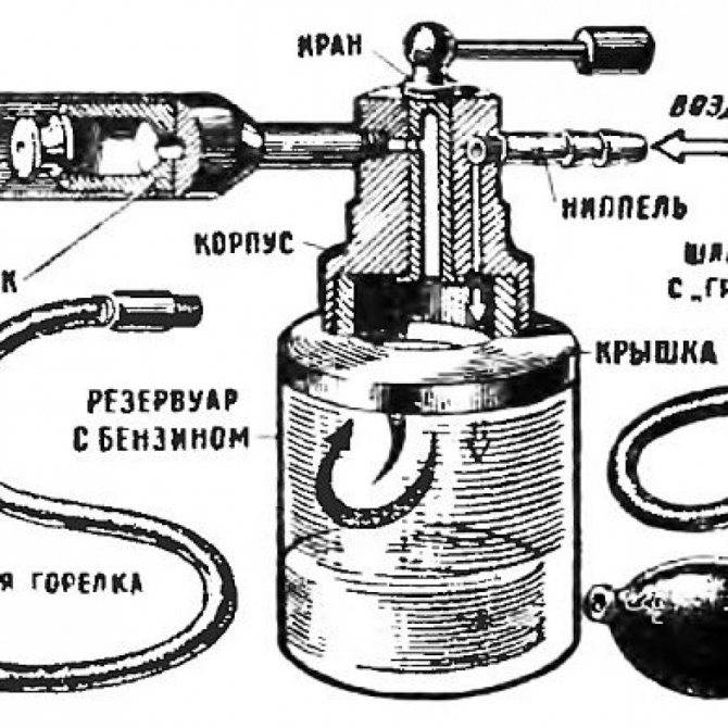 Паяльная лампа чертеж